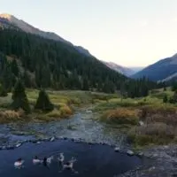 Viewpoint from Conundrum Hot Springs Down Valley