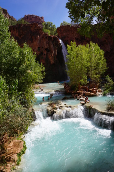 havasu falls from a distance