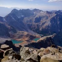 Mt sneffels view of upper blue lakes near telluride, CO