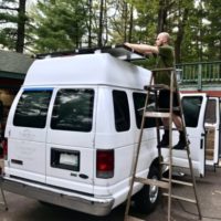 How to mount solar panels on a fiberglass hightop roof