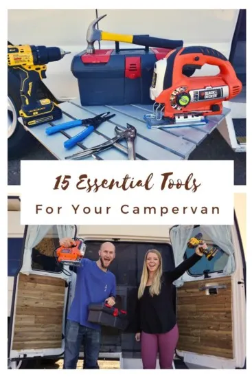 15 Essential Tools for your campervan pinterest pin
