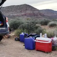 Camping Cooler with dry ice