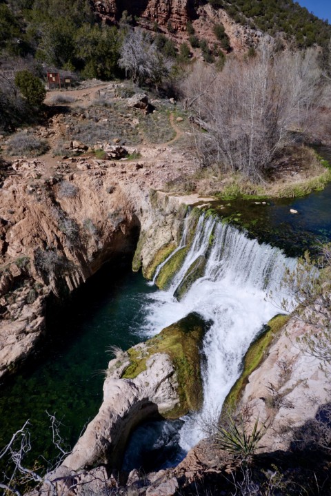 Fossil Creek Dam Waterfall is a dynamic cascading waterfall.