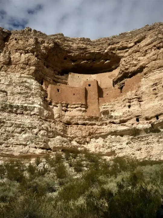 view of Montezuma Castle from lower viewpoint