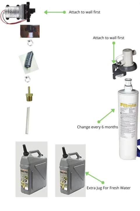 Step by step diagram of the fresh water sink plumbing hook up part 2