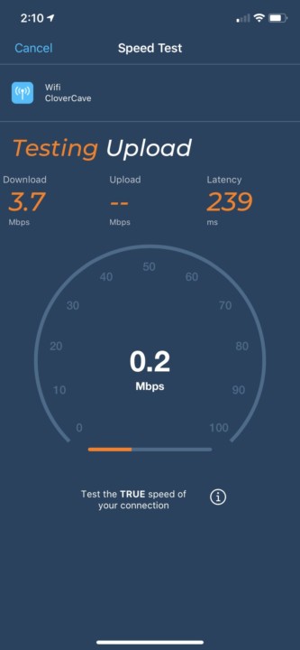 Results From Speed Test On Open Signal