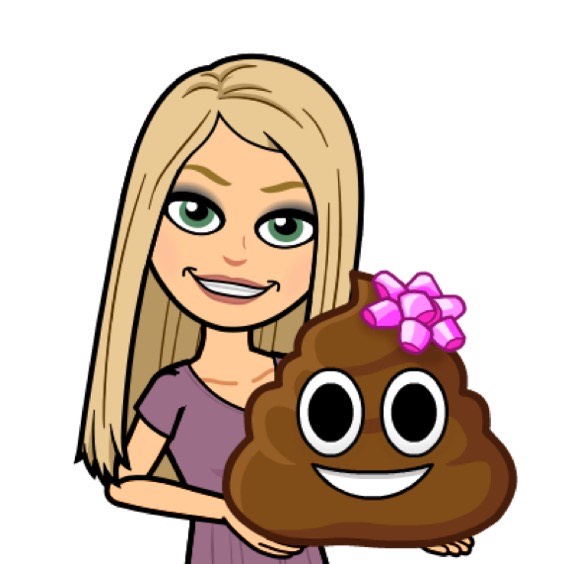 Emily's bitmoji Holding a pile of Poop