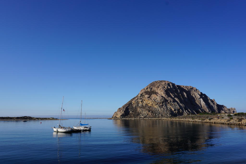 View of Morro Rock from the shore trail