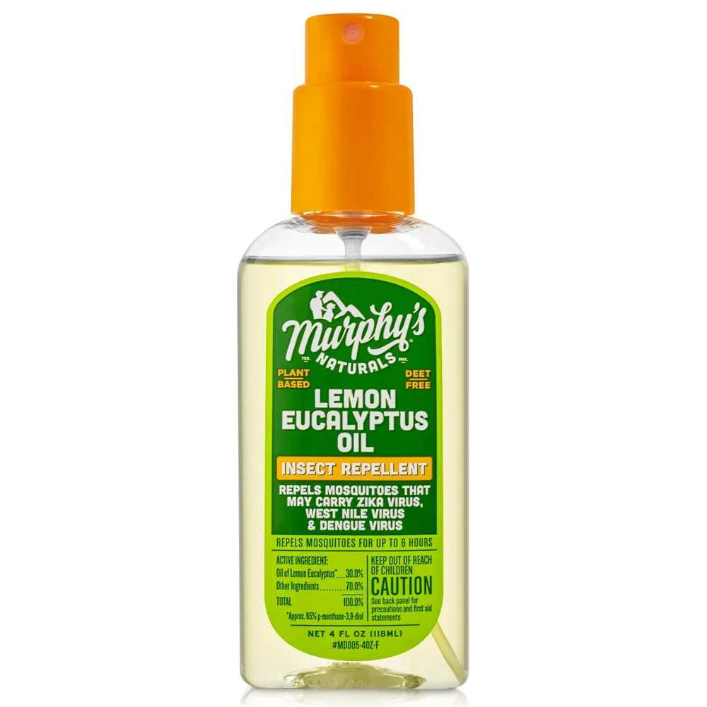  Murphy's Naturals Lemon Eucalyptus Oil Insect Repellent Spray | Plant Based, All Natural Ingredients | Mosquito and Tick Repellent for Skin + Gear | 4 Ounce Pump Spray 