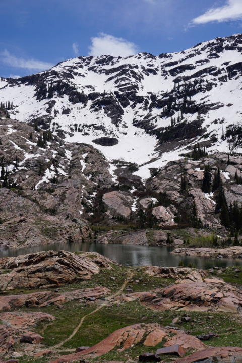 View of Lake Lillian which is the third lake on the Lake Blanche Hike