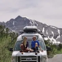 Jake and Emily On Van Great Basin National Park Road Trip