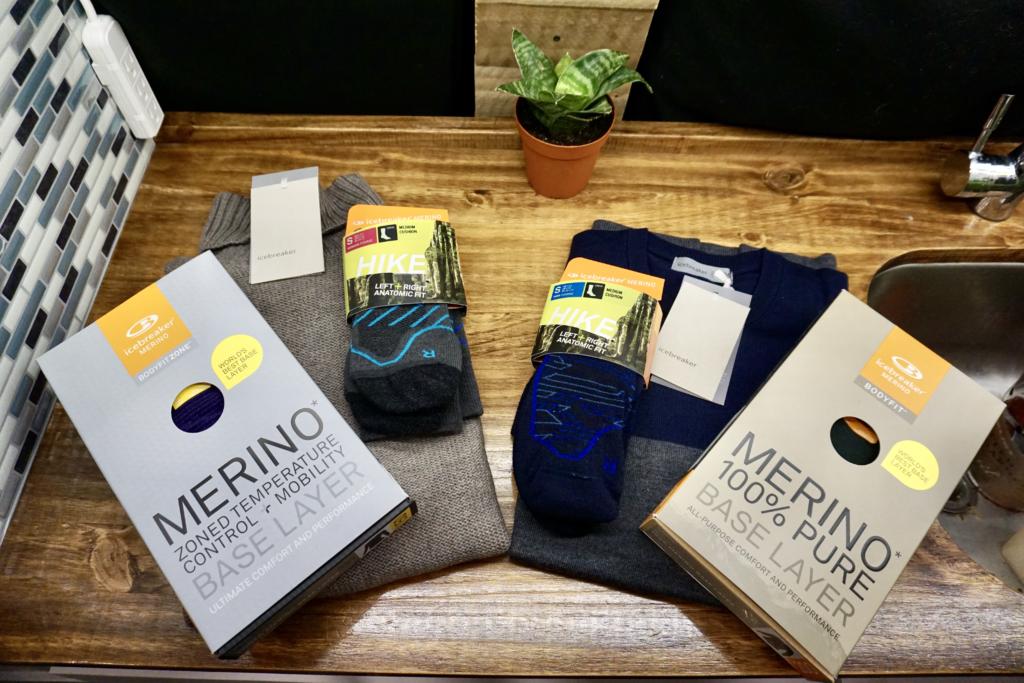 new merino wool gear from Icebreaker, which makes one of the best van life gifts