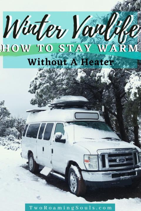 Winter vanlife without a heater pin