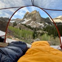 Sleeping Bags with view of Lake Blanche
