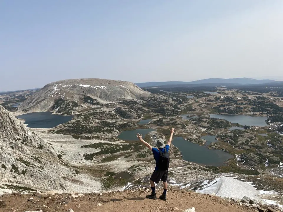 Jake Looking Out On Medicine Bow Peak Trail