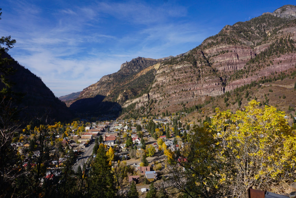 a pic from the highway coming in South to the town of Ouray, CO
