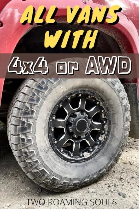 All Vans with 4x4 or AWD pin