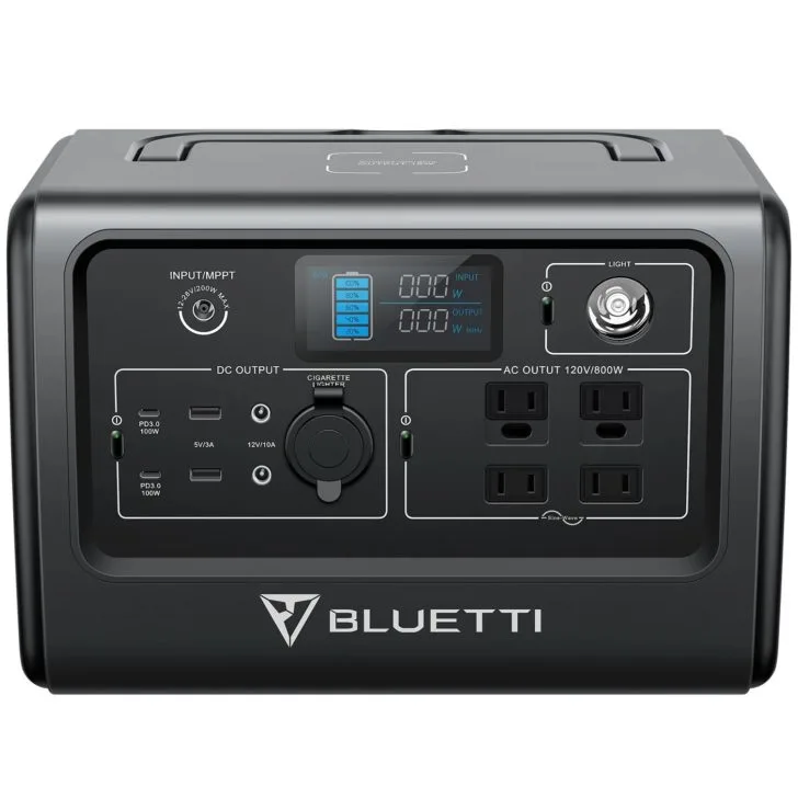 Bluetti EB 70S Solar Generator is a great intermediate size for camping and vanlife.