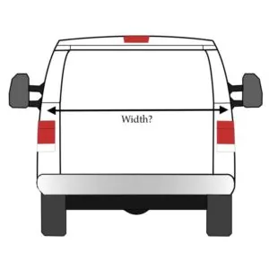 Ford E-series van width drawing for sleeping sideways