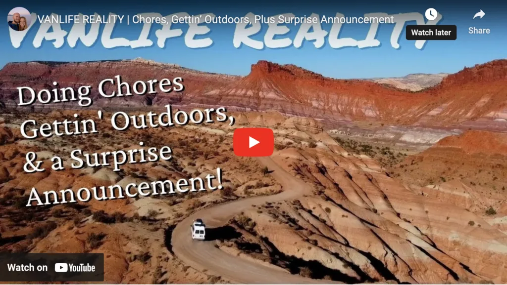Screenshot of Two Roaming Souls Youtube video: Valife Reality which takes a fun tour through Snow Canyon State Park