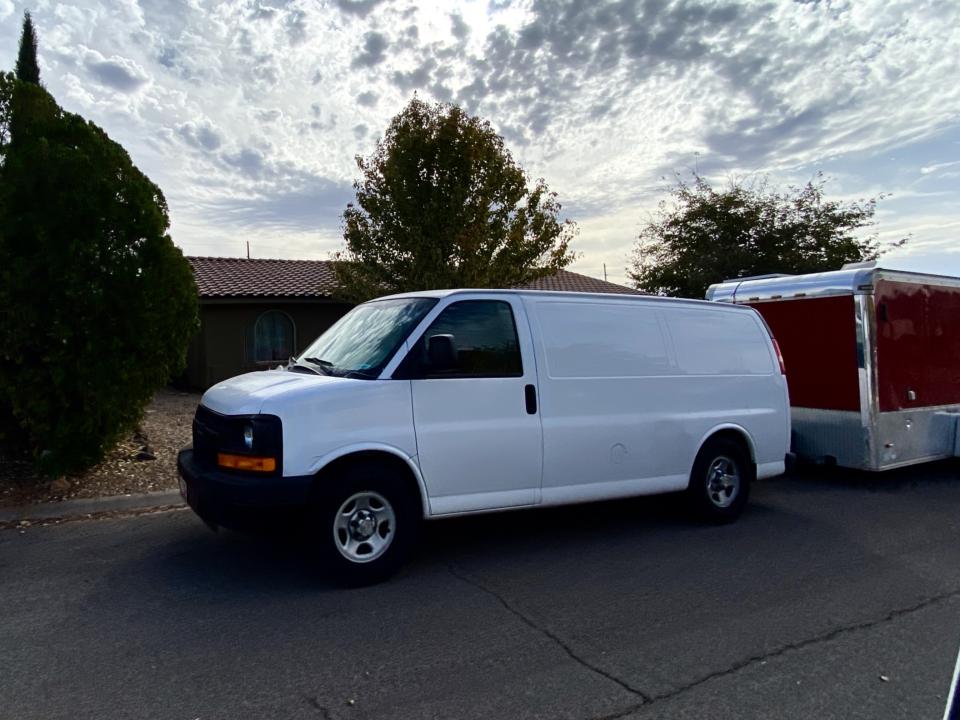 Chevy Express Van Towing a Trailer