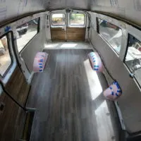 Wide Angle View Of Our Campervan Flooring |How To Install Vinyl Flooring In A Campervan