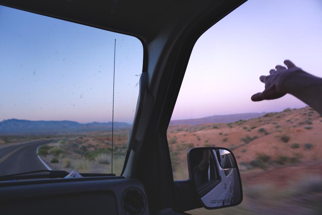 Feeling the wind in your fingers is a subtle joy of road trips.