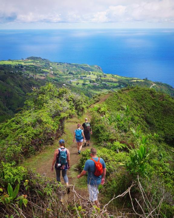 Hiking Waihe'e Ridge in Maui which is how to travel Maui on a budget