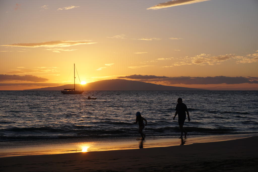 Sunset At Kamole Beach in Maui
