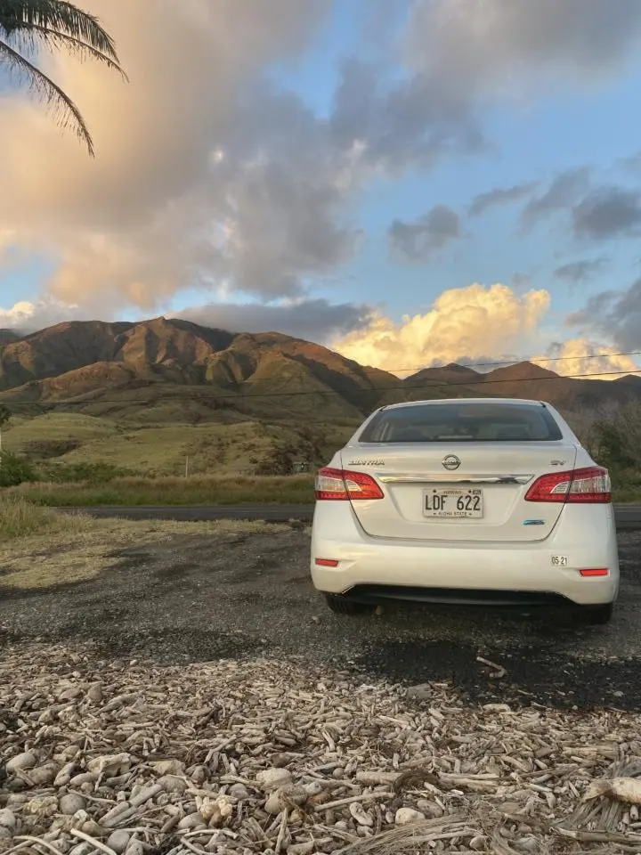 Nissan Sentra Rental Car in Maui, HI for Kihei Rent-A-Car, how to travel Maui on a budget