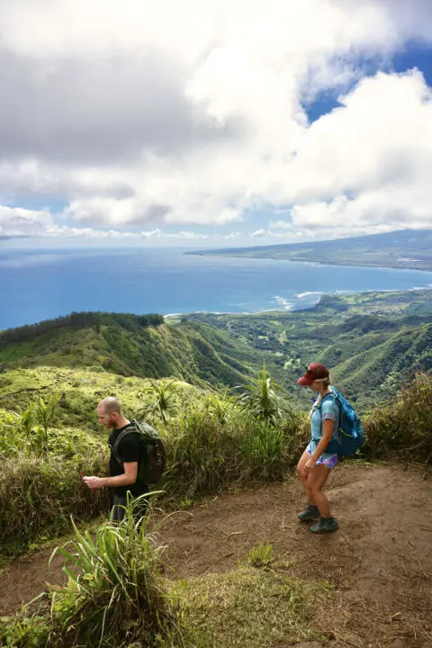 Waihe'e Ridge Trail in Maui, Hawaii.