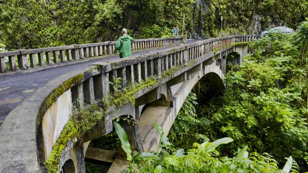 One of the many one-lane bridges on the Road to Hana.