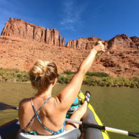 Kayaking on the Colorado River in Moab, Utah. Best portable kayaks for vanlife