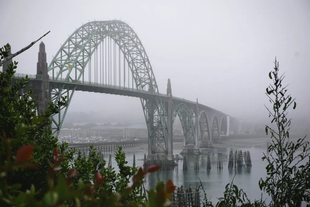 One of the many viewpoints of Yaquina Bay Bridge which is a which is one of the tops things to do in Newport, OR