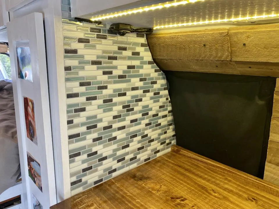 backsplash to your kitchen walls which are one of the fun ways to spruce up your camper van to feel like home