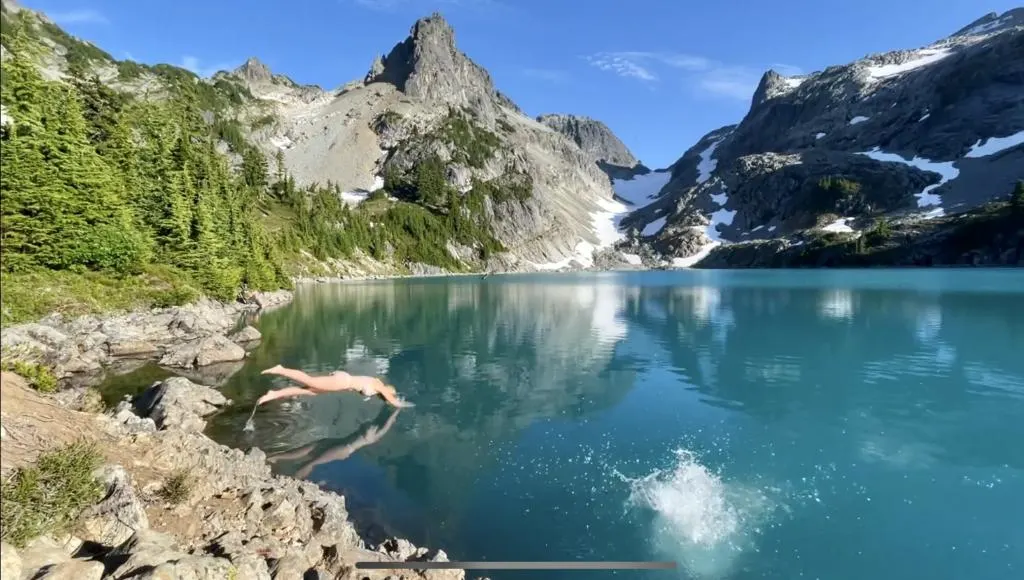 Emily swimming at Jade Lake