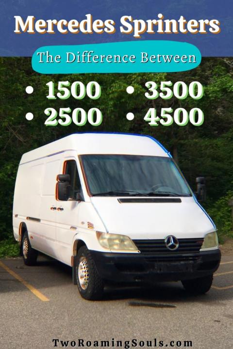 The difference between Mercedes Sprinter 1500, 2500, 3500, 3500XD, 4500