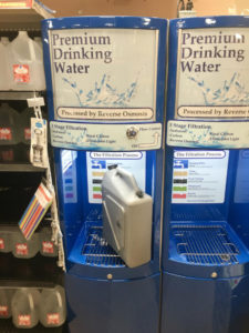 Water vending machines are common places to refill water for campervans, RVs, and Campers.
