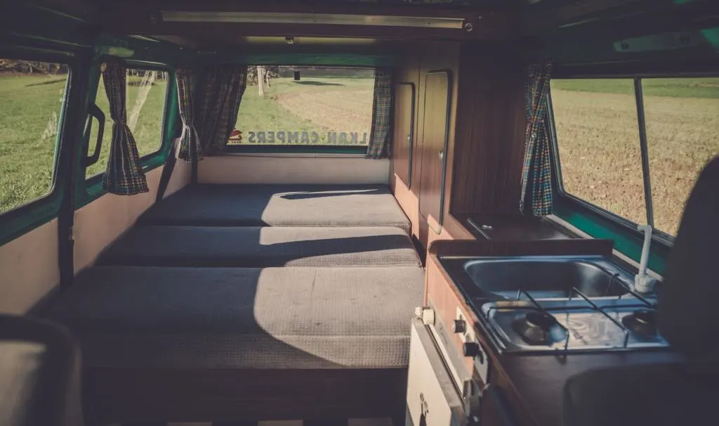 a convertible camper van bed style