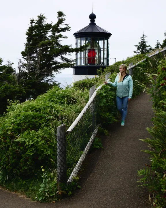 a beautiful lighthouse along a scenic loop of Cape Meares