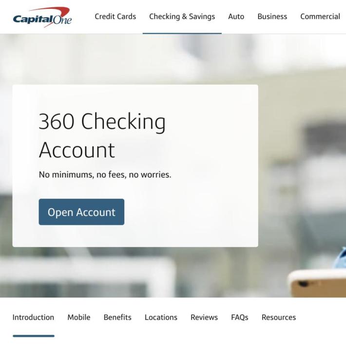 Capital One 360 Checking is one of the best bank accounts for vanlife.