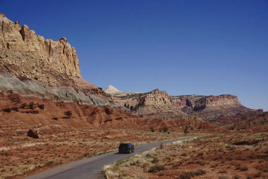 The Scenic Drive in Capitol Reef National Park.