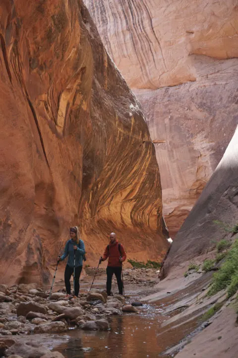 Halls Creek Narrows is a long backpacking trip in Capitol Reef.
