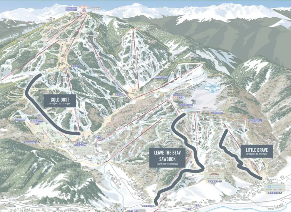 Beaver Creek Uphill Access Map