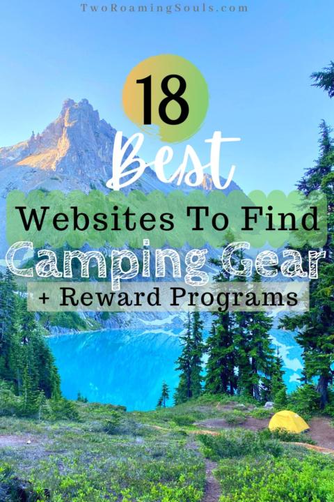 a pinterest pin showing the Best Websites To Find Quality Camping Gear