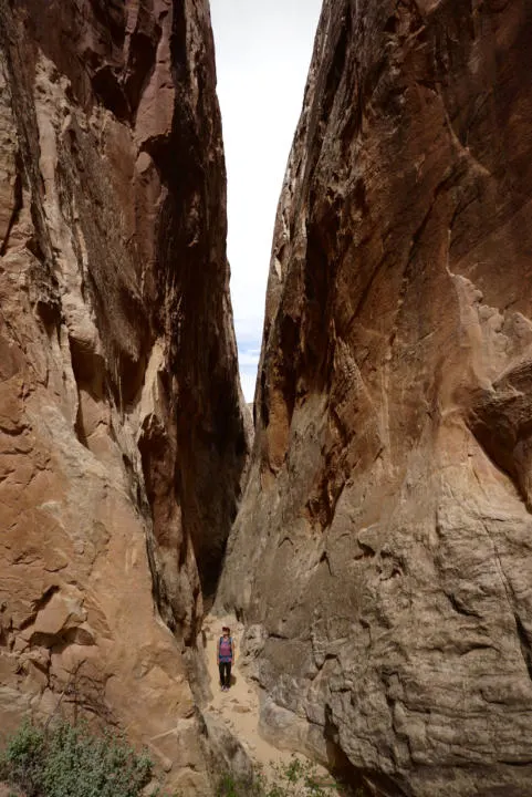Headquarters Canyon is an easy slot canyon hike in Capitol Reef National Park.