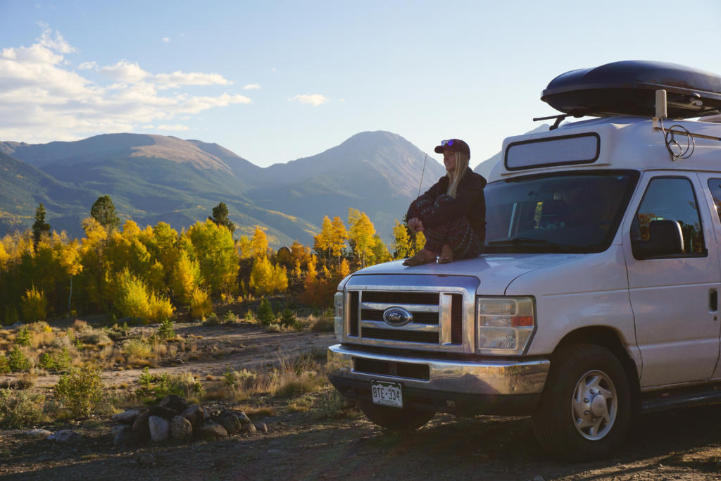 Vanlife, Camping, Colorado, mountains, fall colors.