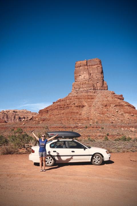 Car camping, monument valley, utah, desert, subaru