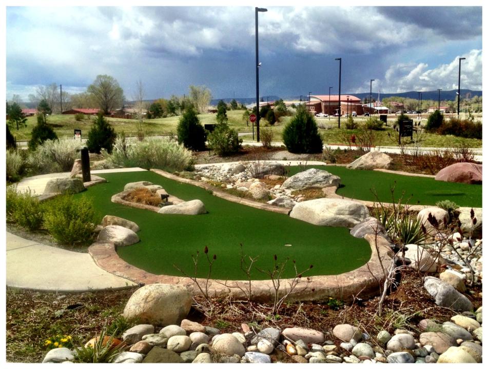 Mini Golf course at Sky Ute Casino is perfect entertainment for family travel.