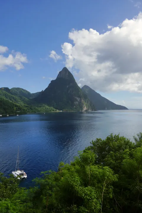 The Pitons in St. Lucia (Gros Piton and Petit Piton)